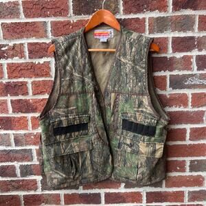 Vintage Winchester Hunting Vest Mens XL Trebark Camouflage Camo Shooting Outdoor